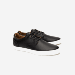 Men Lacoste V0ZN1718 Black & Off White 454 Esparre Club Leather Trainers - Image 2