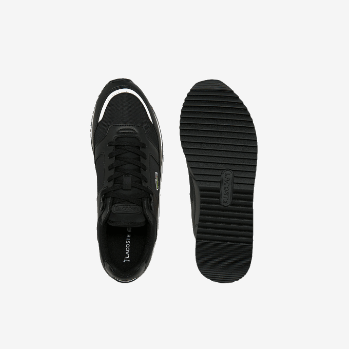 Men Lacoste V0ZN1720 Black & Grey 231 Partner Piste Synthetic and Textile Sneakers - Image 4