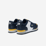 Men Lacoste V0ZN1721 Navy Yellow 2M3 Partner Piste Synthetic and Textile Sneakers - Image 3