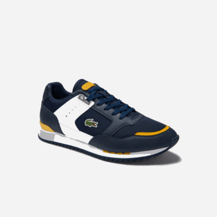 Men Lacoste V0ZN1721 Navy Yellow 2M3 Partner Piste Synthetic and Textile Sneakers