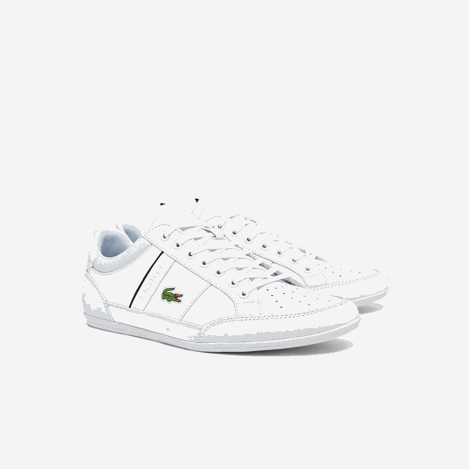 Men Lacoste V0ZN1724 White & Black 147 Chaymon Synthetic and Leather Sneakers - Image 2