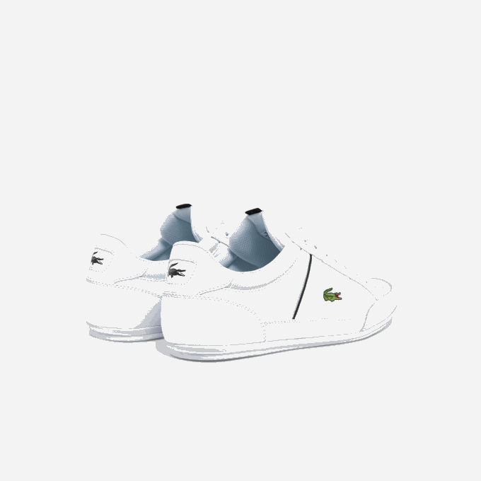 Men Lacoste V0ZN1724 White & Black 147 Chaymon Synthetic and Leather Sneakers - Image 3