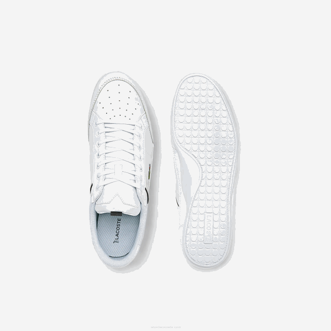 Men Lacoste V0ZN1724 White & Black 147 Chaymon Synthetic and Leather Sneakers - Image 4