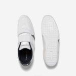 Men Lacoste V0ZN1727 White & Navy 042 Misano Strap Leather Sneakers - Image 4