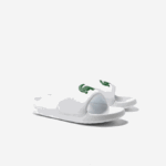 Men Lacoste V0ZN1728 White/Green 082 Croco 1.0 Synthetic Slides - Image 2