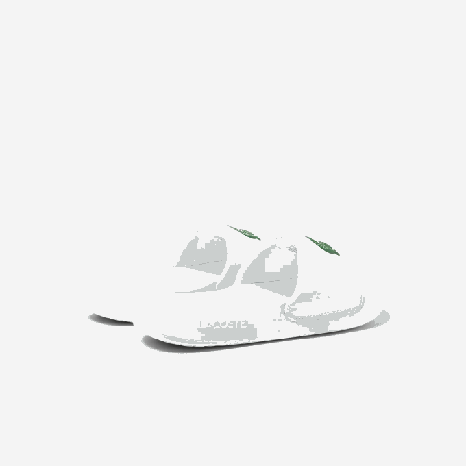 Men Lacoste V0ZN1728 White/Green 082 Croco 1.0 Synthetic Slides - Image 3