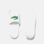 Men Lacoste V0ZN1728 White/Green 082 Croco 1.0 Synthetic Slides - Image 4