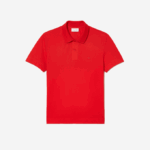 Men Lacoste V0ZN172 Red S5H Active Movement Breathable Cotton Pique Polo - Image 4
