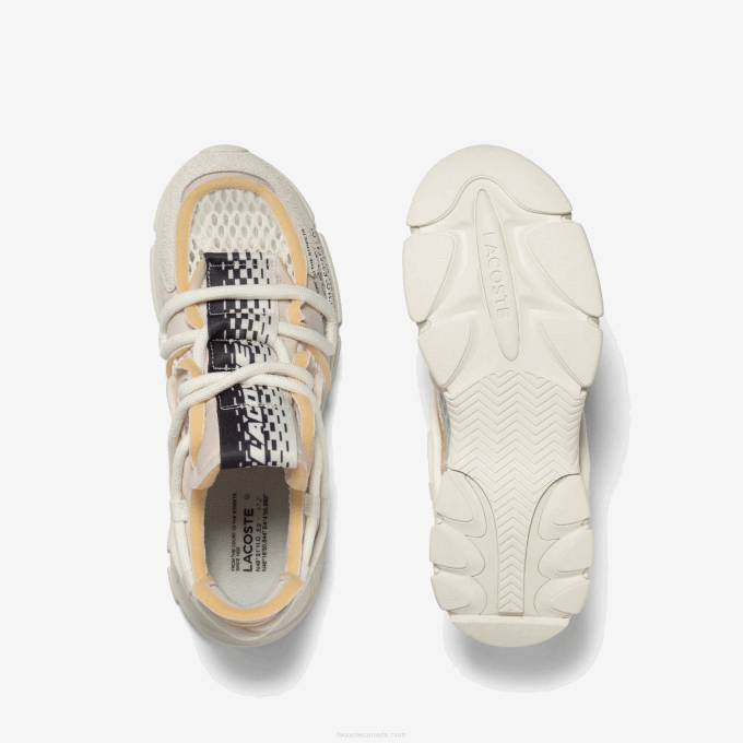 Men Lacoste V0ZN1731 Off White 18C L003 Active Runway Textile Sneakers - Image 4