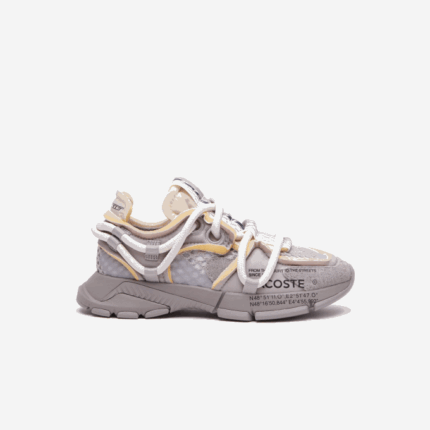 Men Lacoste V0ZN1732 Grey White 1E7 L003 Active Runway Textile Sneakers
