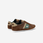 Men Lacoste V0ZN1736 Brown Dark Green 2A1 Chaymon Leather Sneakers - Image 3