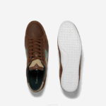 Men Lacoste V0ZN1736 Brown Dark Green 2A1 Chaymon Leather Sneakers - Image 4