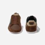 Men Lacoste V0ZN1736 Brown Dark Green 2A1 Chaymon Leather Sneakers - Image 5