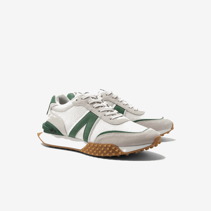 Men Lacoste V0ZN1738 White/Green 082 L-Spin Deluxe Leather Sneakers - Image 2