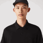Men Lacoste V0ZN173 Black 031 Active Movement Breathable Cotton Pique Polo