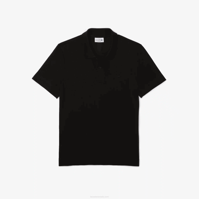 Men Lacoste V0ZN173 Black 031 Active Movement Breathable Cotton Pique Polo - Image 6