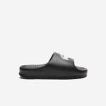 Men Lacoste V0ZN1740 Black & Off White 454 Serve Slide 2.0 Evo Synthetic Colorblock Slides
