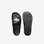 Men Lacoste V0ZN1740 Black & Off White 454 Serve Slide 2.0 Evo Synthetic Colorblock Slides - Image 4