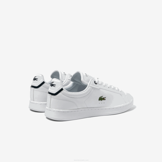 Men Lacoste V0ZN1743 White & Navy 042 Carnaby Pro BL Leather Tonal Sneakers - Image 3