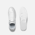 Men Lacoste V0ZN1743 White & Navy 042 Carnaby Pro BL Leather Tonal Sneakers - Image 4