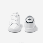 Men Lacoste V0ZN1743 White & Navy 042 Carnaby Pro BL Leather Tonal Sneakers - Image 5