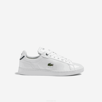 Men Lacoste V0ZN1743 White & Navy 042 Carnaby Pro BL Leather Tonal Sneakers