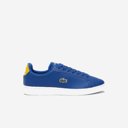 Men Lacoste V0ZN1744 Dark Blue & White 121 Carnaby Pro Leather Heel Pop Sneakers