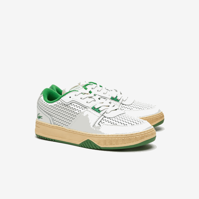 Men Lacoste V0ZN1745 White/Green 082 L001 Leather Heel Pop Sneakers - Image 2