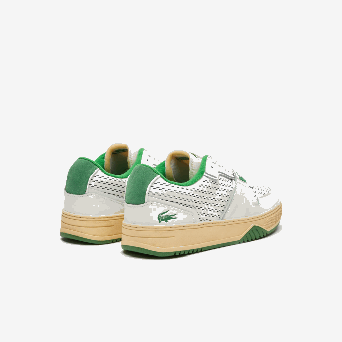 Men Lacoste V0ZN1745 White/Green 082 L001 Leather Heel Pop Sneakers - Image 3