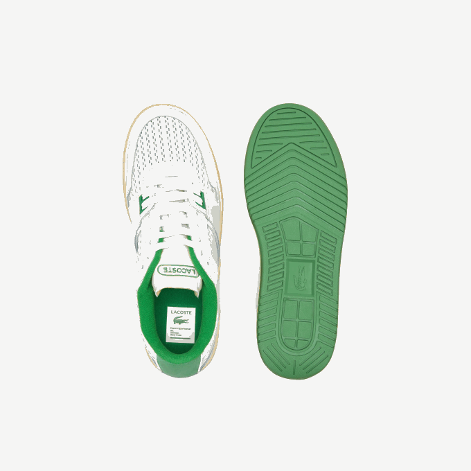 Men Lacoste V0ZN1745 White/Green 082 L001 Leather Heel Pop Sneakers - Image 4