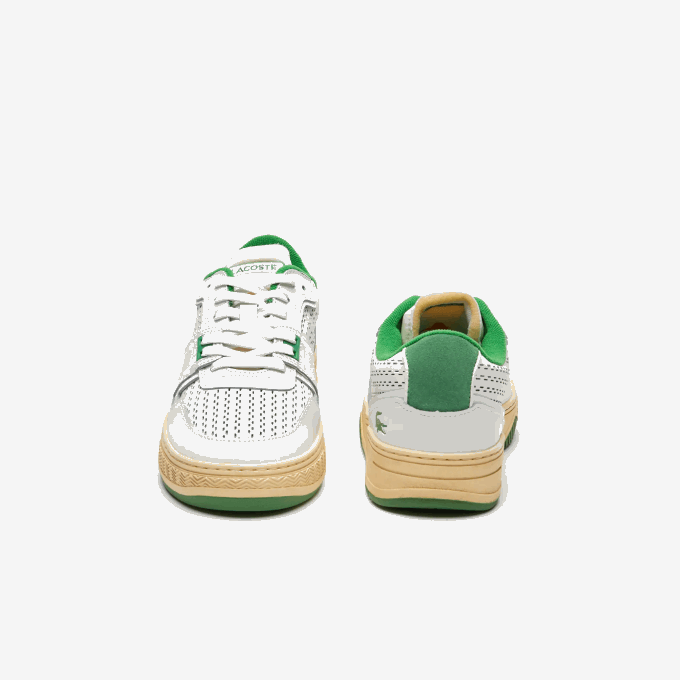 Men Lacoste V0ZN1745 White/Green 082 L001 Leather Heel Pop Sneakers - Image 5