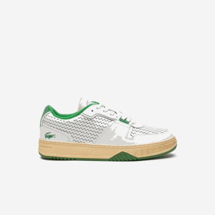 Men Lacoste V0ZN1745 White/Green 082 L001 Leather Heel Pop Sneakers