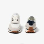Men Lacoste V0ZN1748 White & Navy 042 L-Spin Textile Sneakers - Image 5