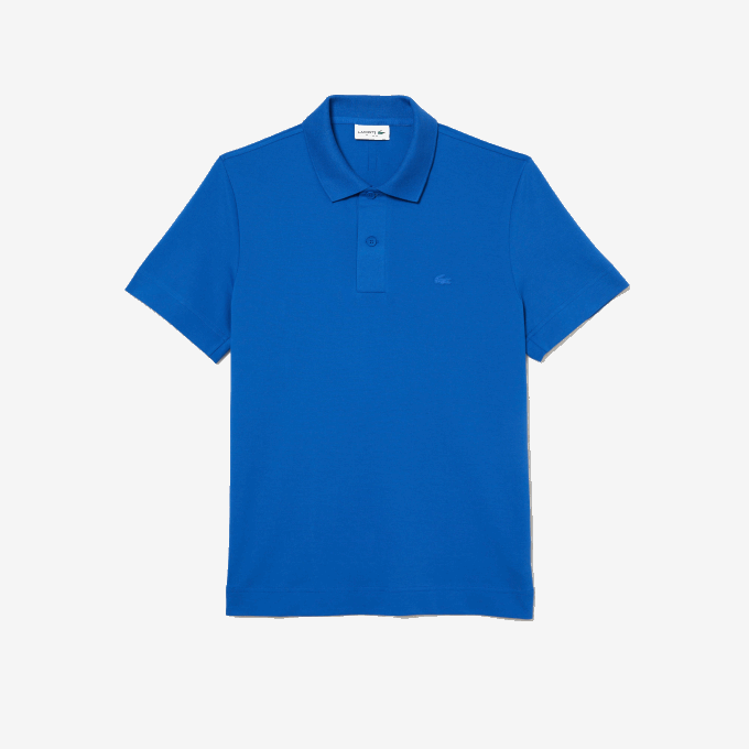 Men Lacoste V0ZN174 Blue KXB Active Movement Breathable Cotton Pique Polo - Image 1