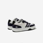 Men Lacoste V0ZN1752 White & Navy 042 L001 Leather Sneakers - Image 3