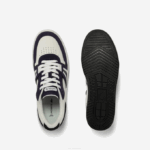 Men Lacoste V0ZN1752 White & Navy 042 L001 Leather Sneakers - Image 4