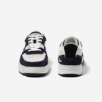 Men Lacoste V0ZN1752 White & Navy 042 L001 Leather Sneakers - Image 5