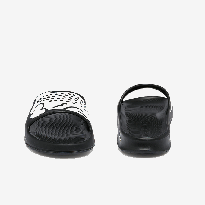 Men Lacoste V0ZN1754 Black & White 312 Croco 2.0 Synthetic Slides - Image 5