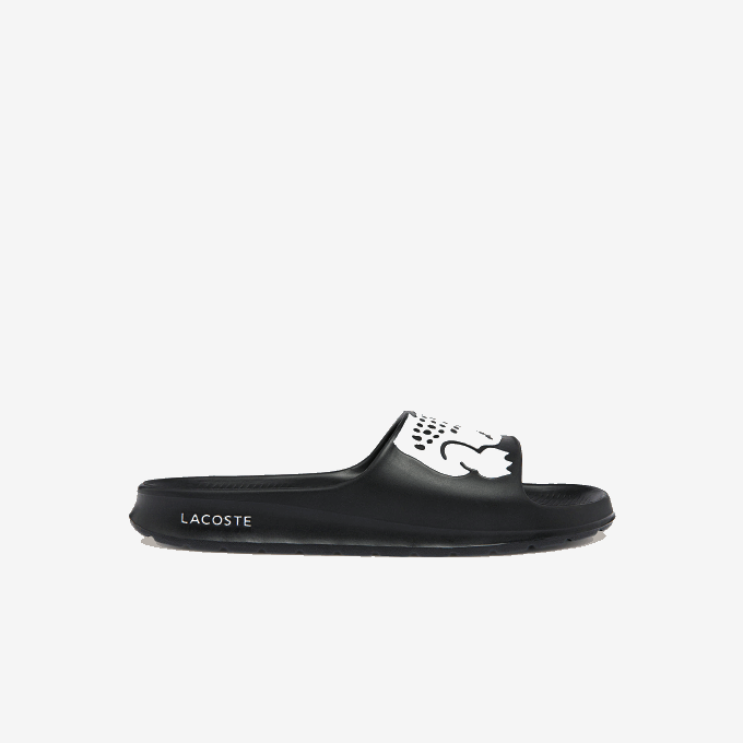 Men Lacoste V0ZN1754 Black & White 312 Croco 2.0 Synthetic Slides - Image 1
