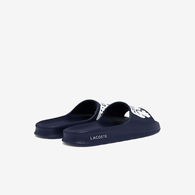 Men Lacoste V0ZN1755 Navy & White 092 Croco 2.0 Synthetic Slides - Image 3