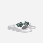 Men Lacoste V0ZN1756 White & Dark Green 1R5 Croco 2.0 Synthetic Slides - Image 2