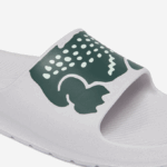 Men Lacoste V0ZN1756 White & Dark Green 1R5 Croco 2.0 Synthetic Slides - Image 6