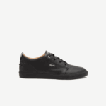 Men Lacoste V0ZN1758 Black 02H Bayliss Leather Perforated Collar Sneakers