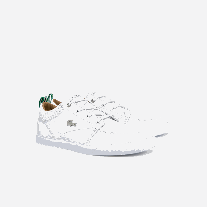 Men Lacoste V0ZN1759 White 21G Bayliss Leather Perforated Collar Sneakers - Image 2