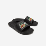 Men Lacoste V0ZN1761 Black 02H Croco Synthetic Slides - Image 2