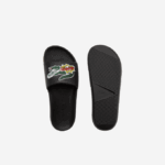 Men Lacoste V0ZN1761 Black 02H Croco Synthetic Slides - Image 4