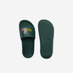 Men Lacoste V0ZN1762 Green 1M8 Croco Synthetic Slides - Image 4