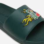 Men Lacoste V0ZN1762 Green 1M8 Croco Synthetic Slides - Image 6