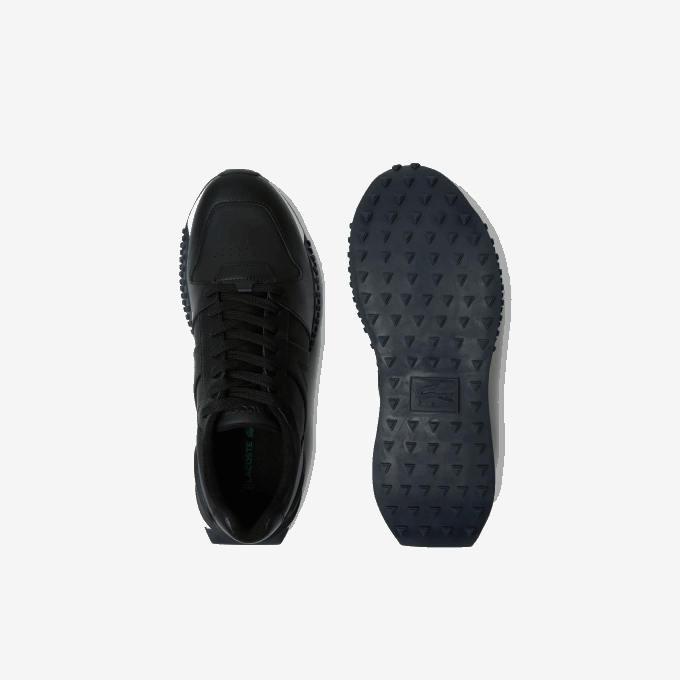 Men Lacoste V0ZN1763 Black & White 312 L-Spin Deluxe 2.0 Synthetic Sneakers - Image 4
