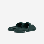 Men Lacoste V0ZN1764 Dark Green White 2D2 Croco Dualiste Synthetic Logo Strap Slides - Image 3